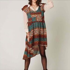 FREE PEOPLE COASTAL TECTONICS DRESS